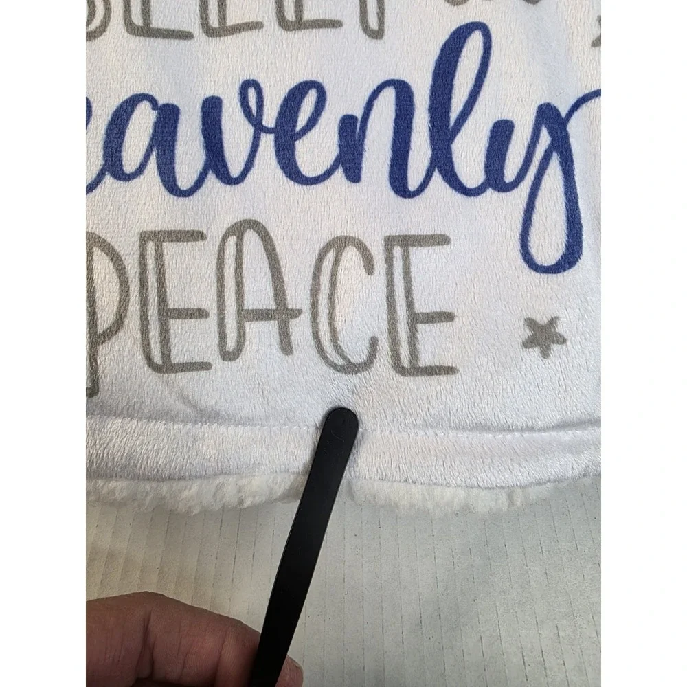 Baby Ganz Sleep in‎ Heavenly Peace Blanket White With Stars Newborn Gift NEW*